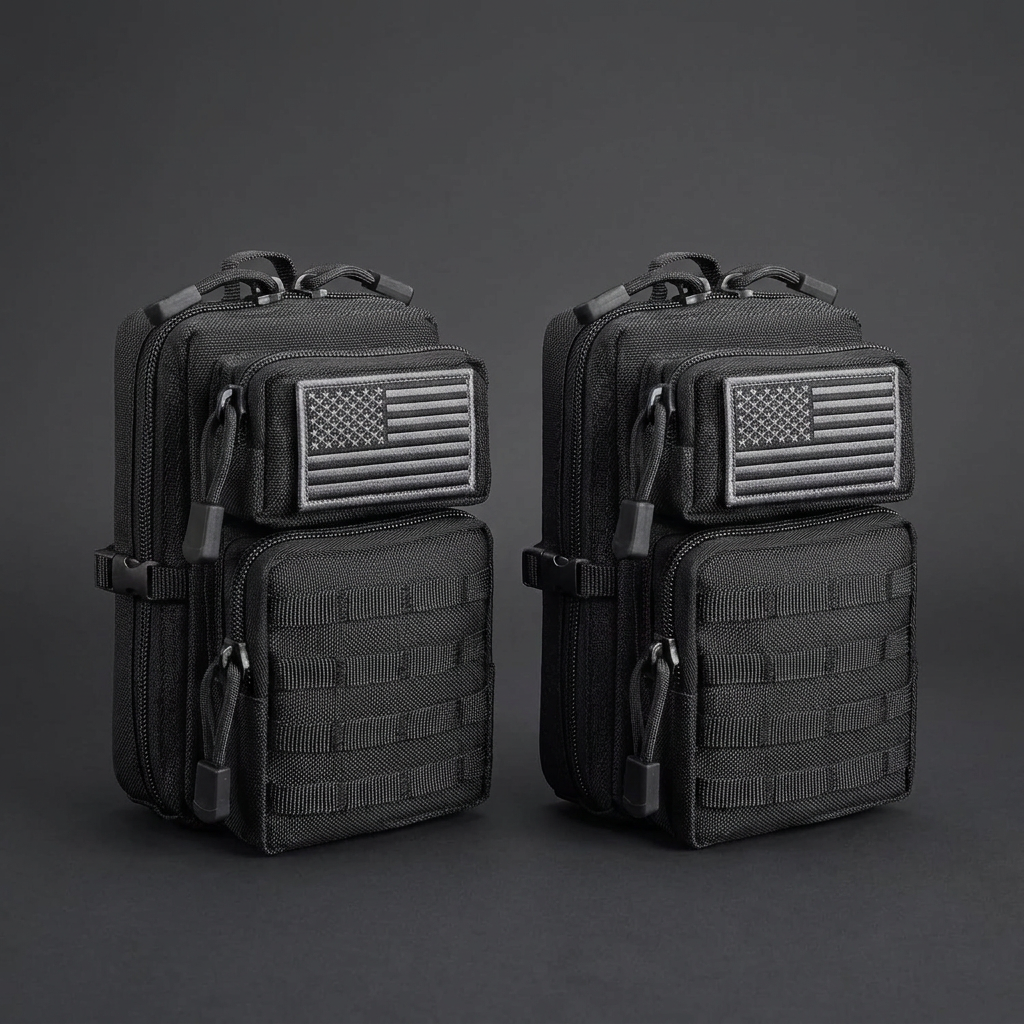 CobaltNook Tactical EDC 2-pack MOLLE organizer pouches